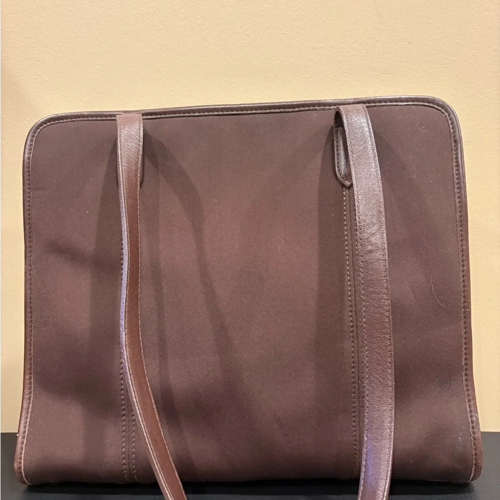 Vintage COACH Neo Tote 6206 – Chocolate Brown Neoprene & Leather